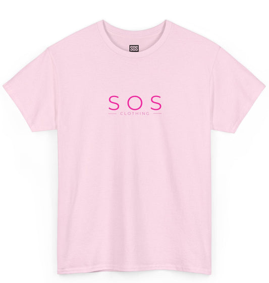 Women's Cotton Tee - Hot pink logo