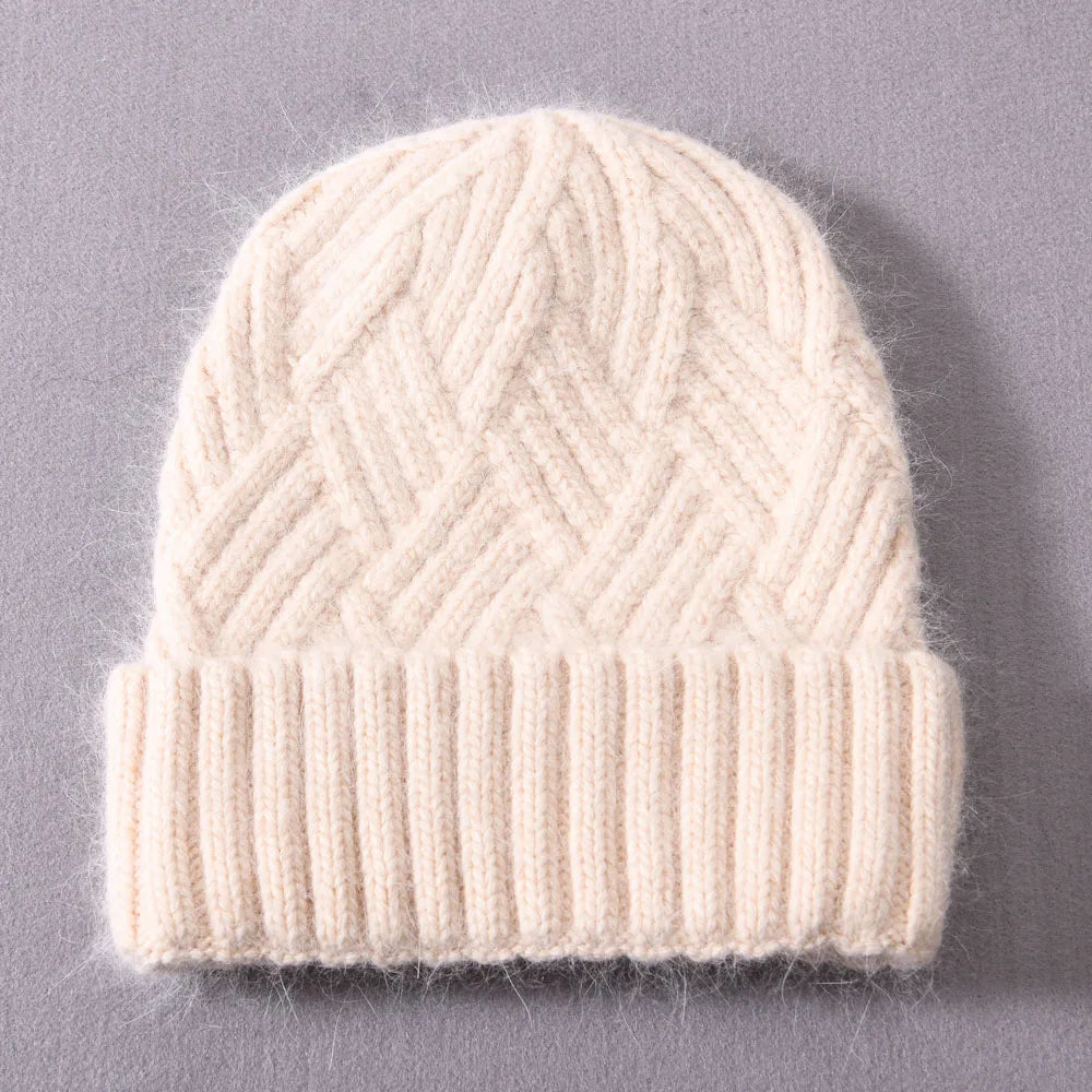 Womens Beanie Cashmere Wool Blend