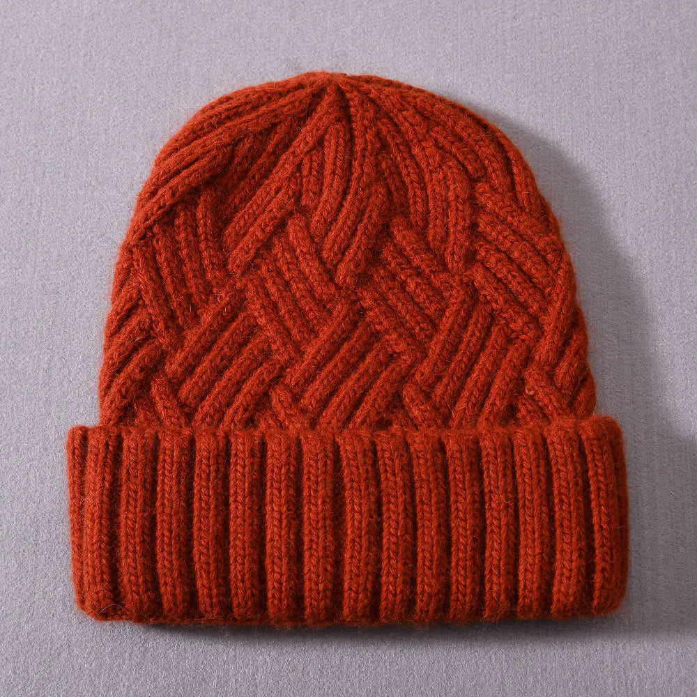 Womens Beanie Cashmere Wool Blend