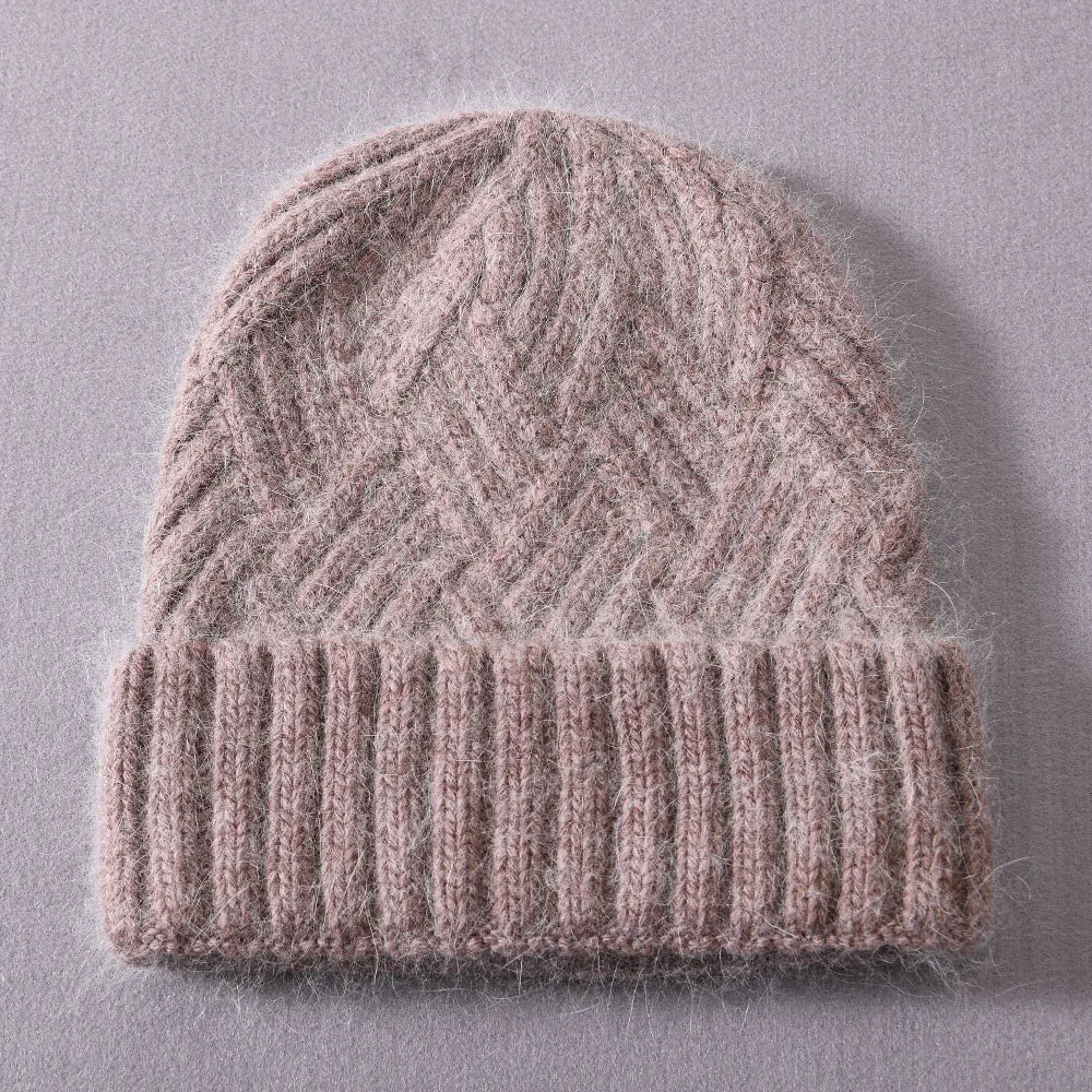 Womens Beanie Cashmere Wool Blend