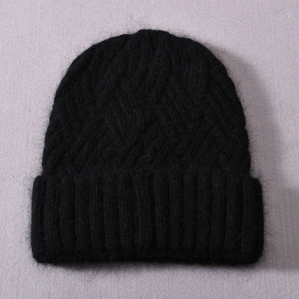 Womens Beanie Cashmere Wool Blend