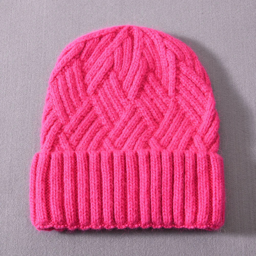 Womens Beanie Cashmere Wool Blend