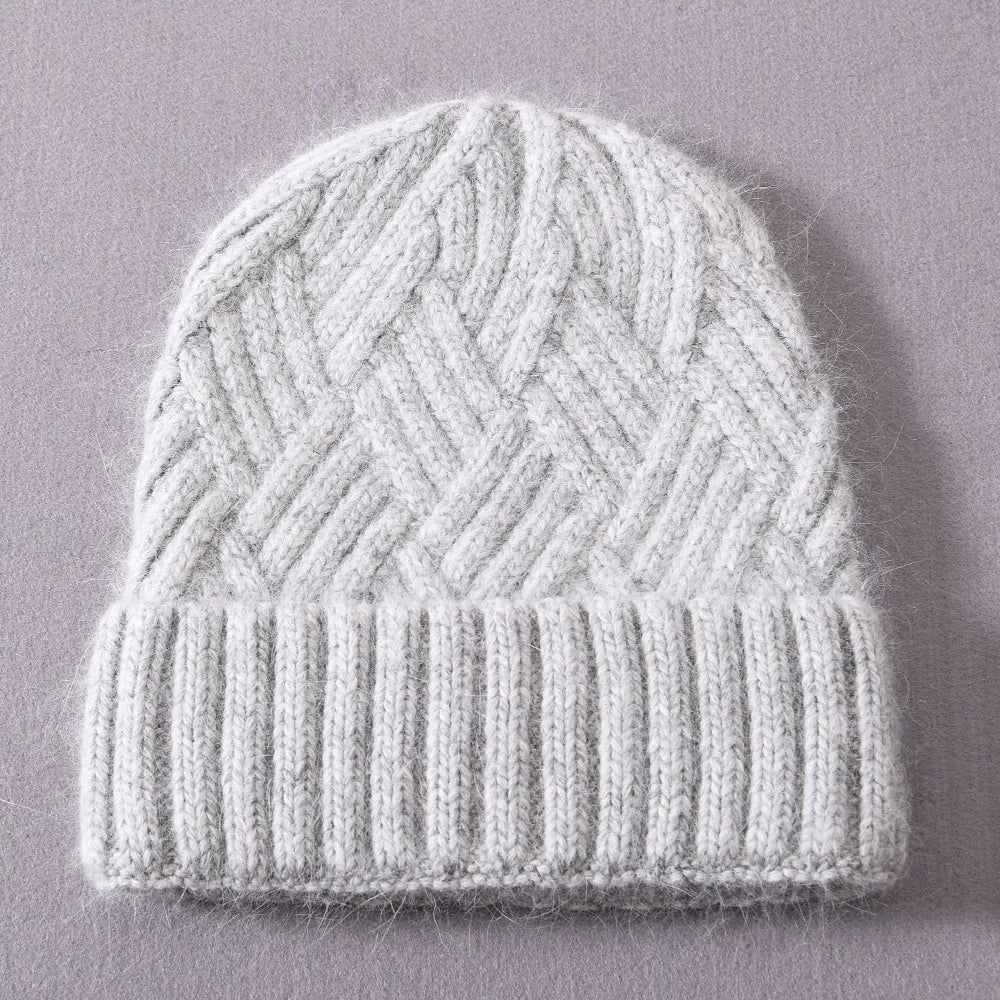 Womens Beanie Cashmere Wool Blend