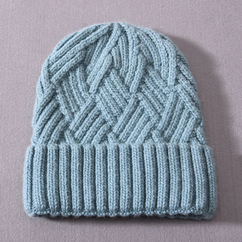 Womens Beanie Cashmere Wool Blend