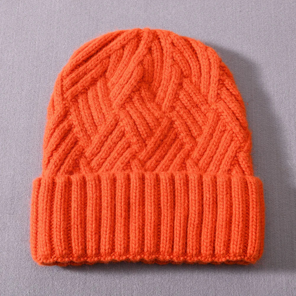 Womens Beanie Cashmere Wool Blend