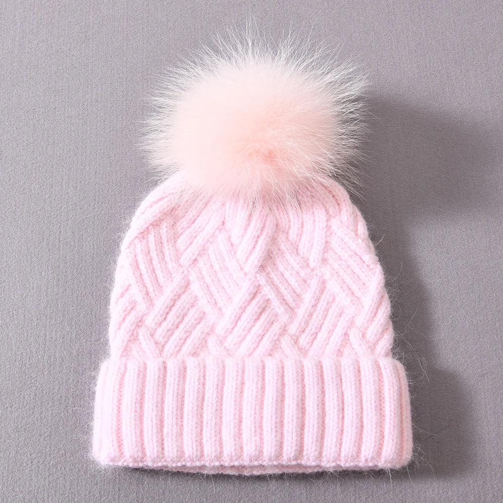 Womens Beanie Cashmere Wool Blend