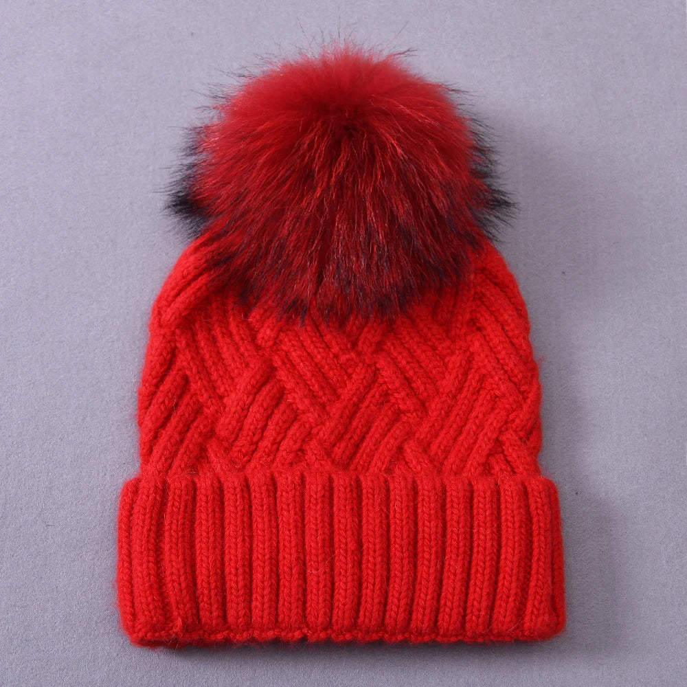 Womens Beanie Cashmere Wool Blend