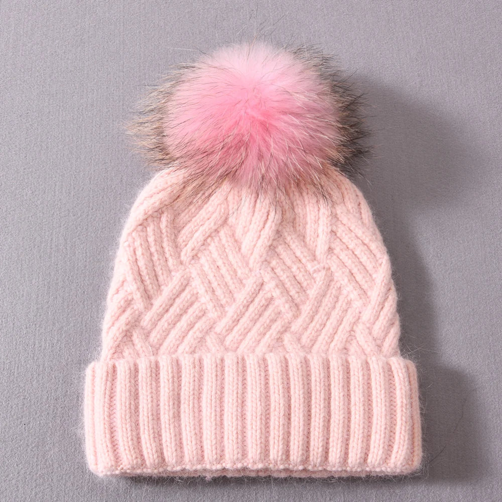 Womens Beanie Cashmere Wool Blend