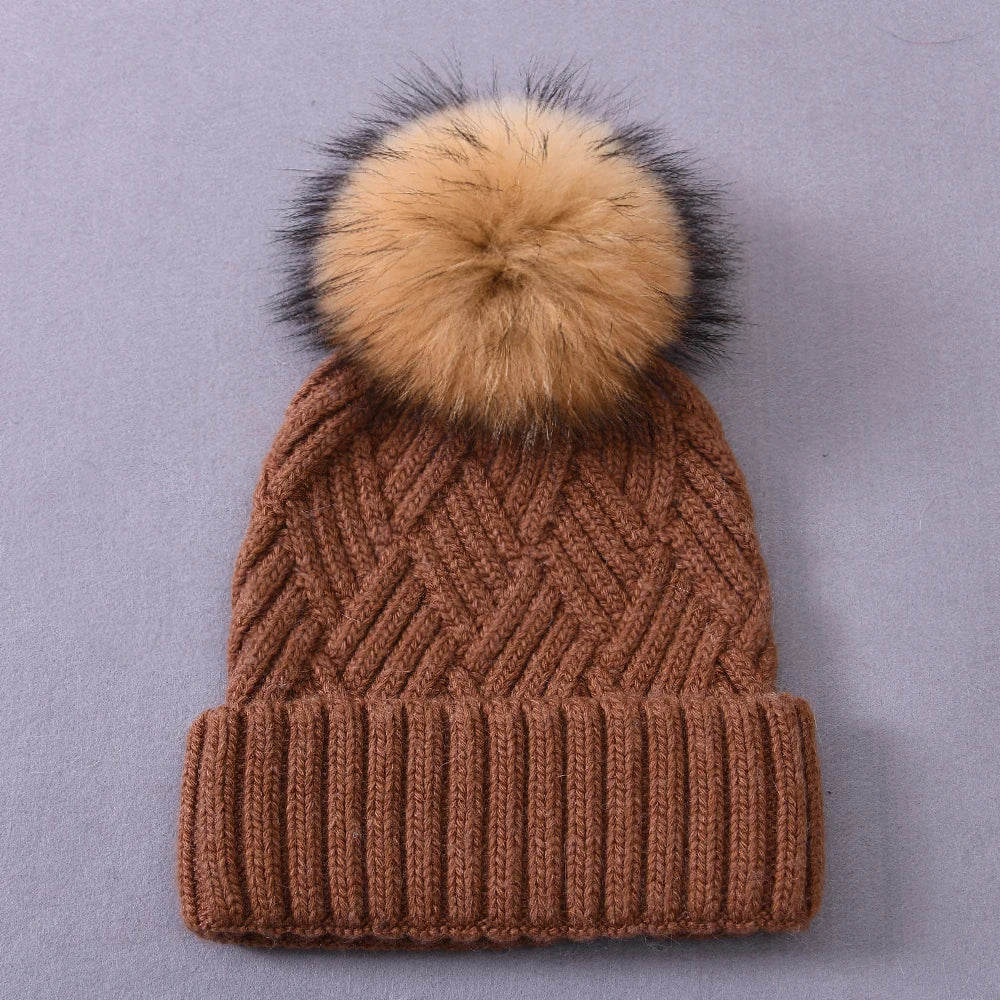 Womens Beanie Cashmere Wool Blend