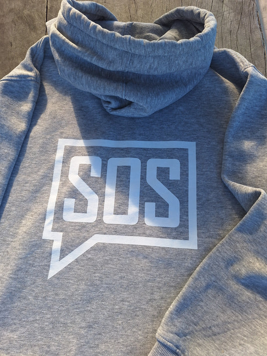 Unisex Grey Hoodie / White Logo