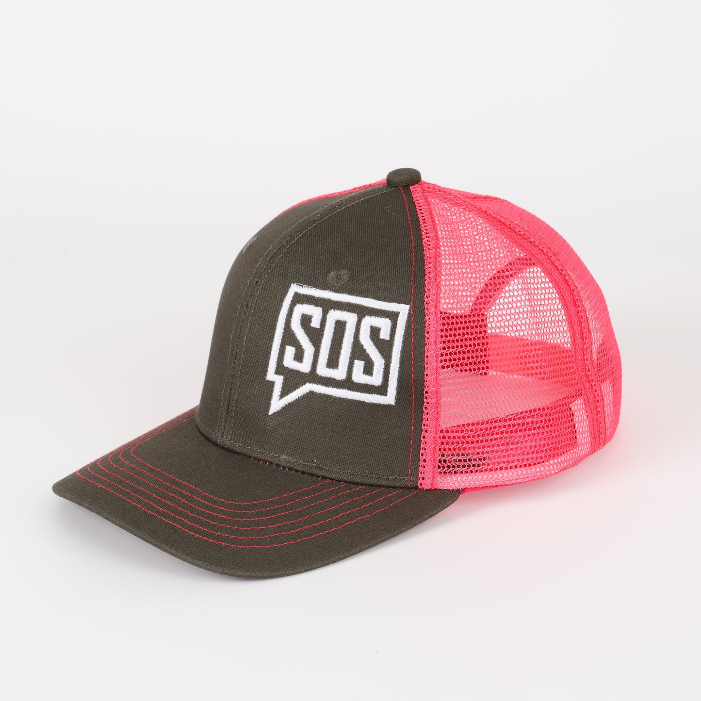 Trucker Cap - Dark Grey/Pink