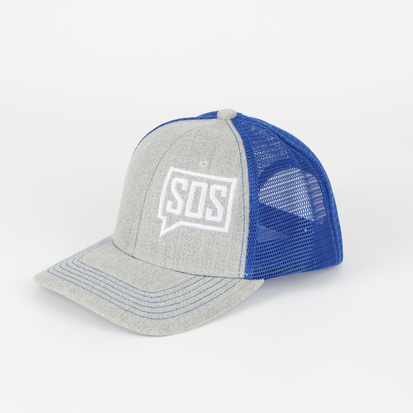 Trucker Cap - Light Grey/Blue