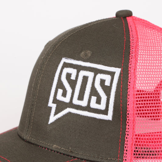 Trucker Cap - Dark Grey/Pink