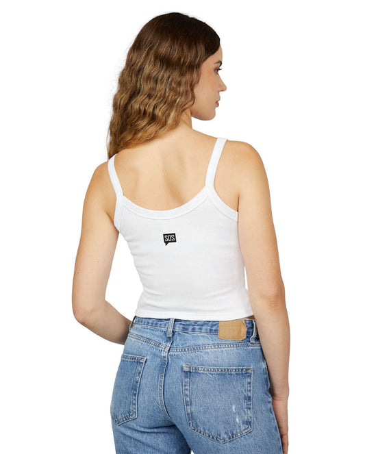 Spaghetti Strap Tank Top — Minimal Back Graphic
