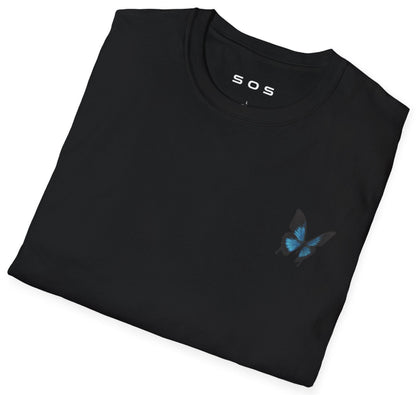 BLUE* Butterfly Womens Softstyle T-Shirt