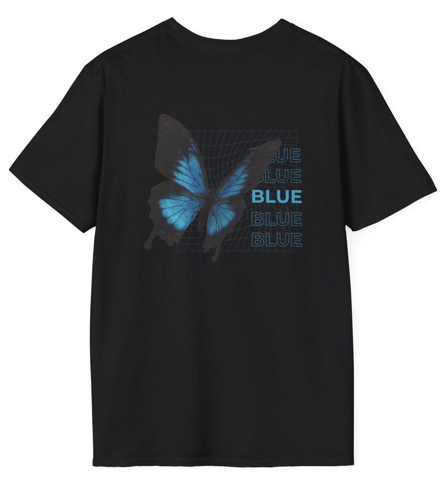 BLUE* Butterfly Womens Softstyle T-Shirt
