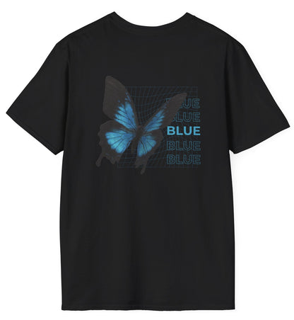 BLUE* Butterfly Womens Softstyle T-Shirt