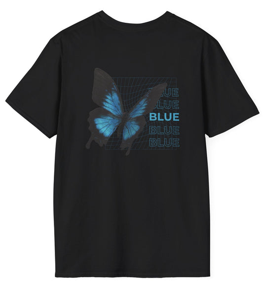 BLUE* Butterfly Womens Softstyle T-Shirt