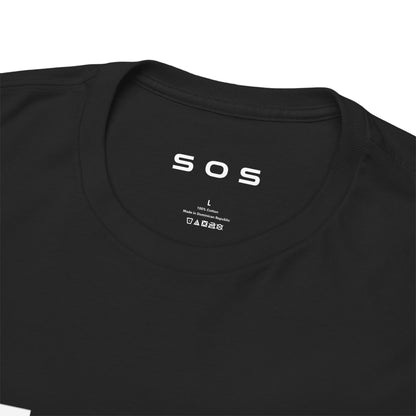 SOS Minimalist Logo T‑Shirt — Black Graphic Tee