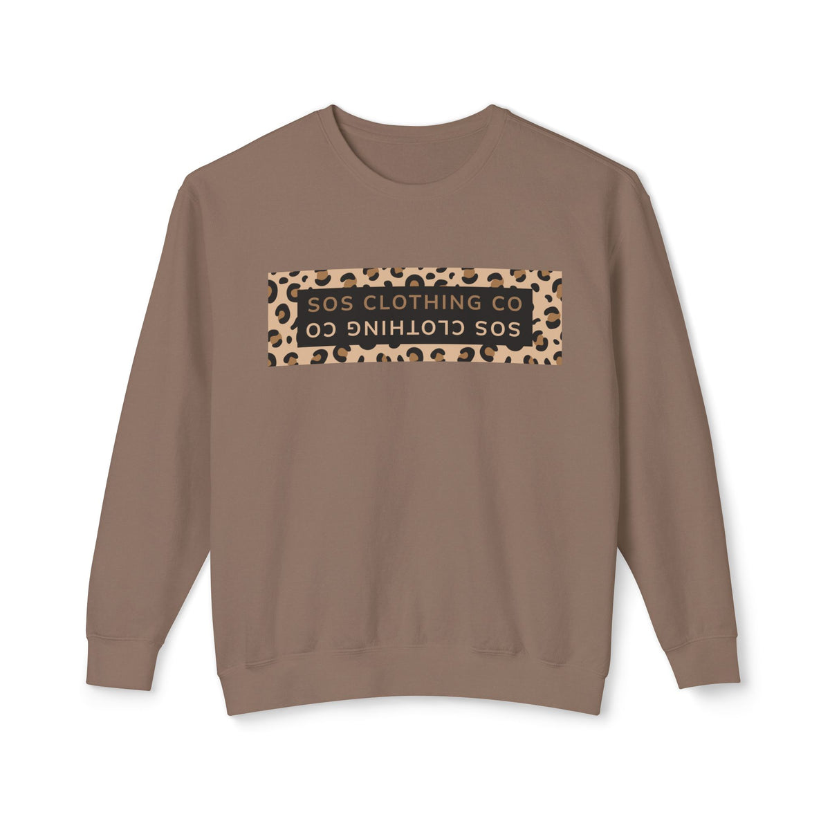 Lightweight Leopard Print Crewneck Sweatshirt