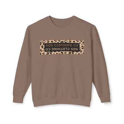 Lightweight Leopard Print Crewneck Sweatshirt