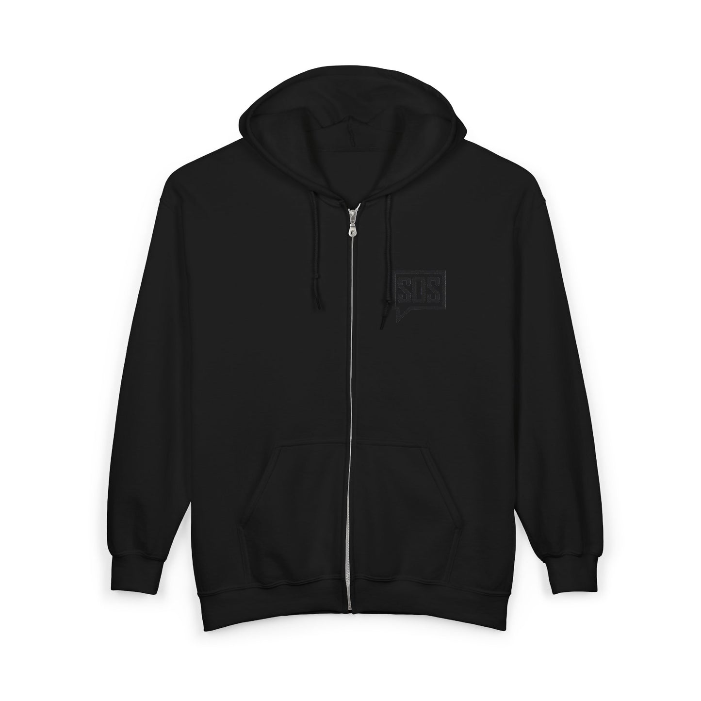 Full-Zip Hoodie with Chest Logo