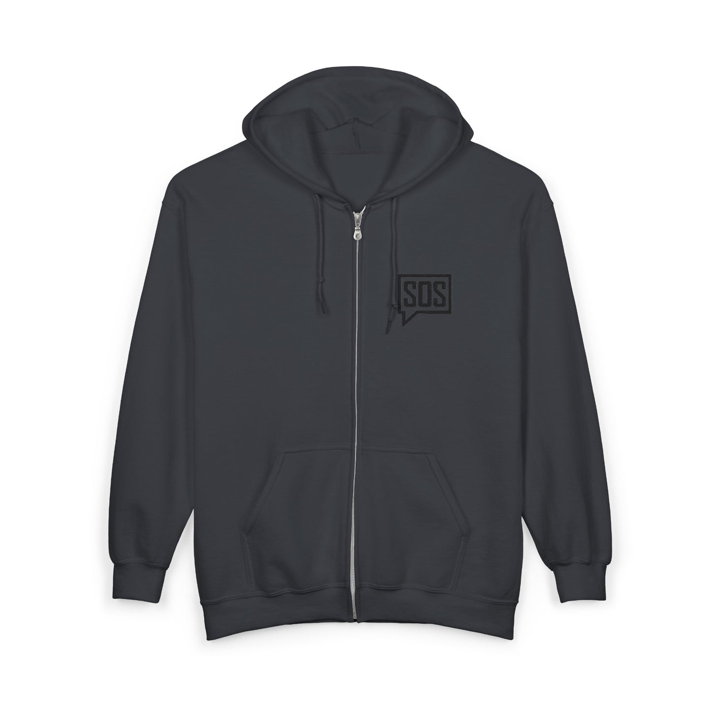 Full-Zip Hoodie with Chest Logo