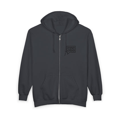 Full-Zip Hoodie with Chest Logo