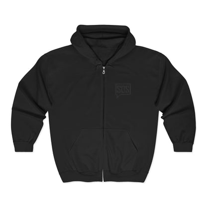 Full-Zip Hoodie with Chest Logo