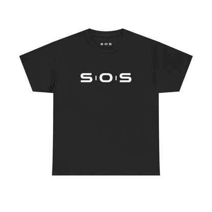 SOS Minimalist Logo T‑Shirt — Black Graphic Tee