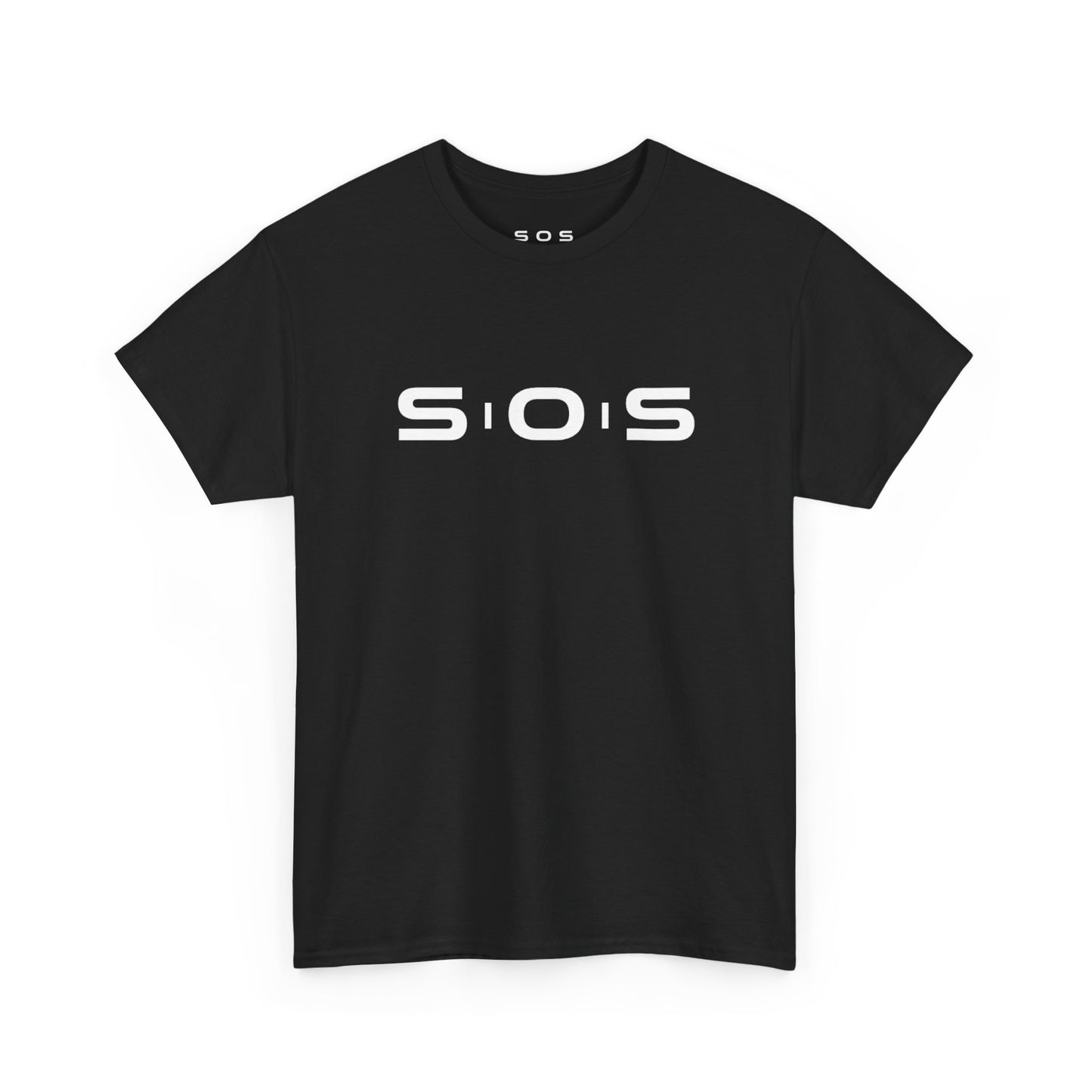 SOS Minimalist Logo T‑Shirt — Black Graphic Tee
