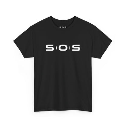 SOS Minimalist Logo T‑Shirt — Black Graphic Tee