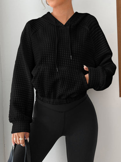 Waffle Crop Hoodie