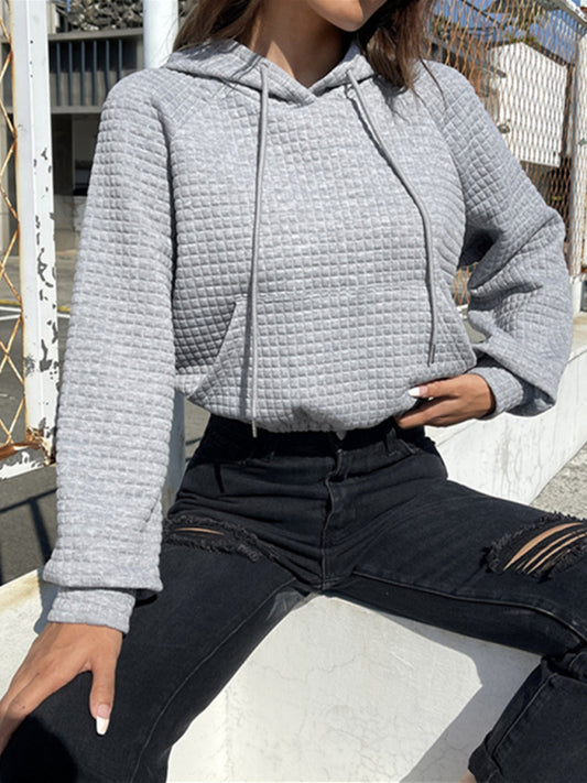 Waffle Crop Hoodie