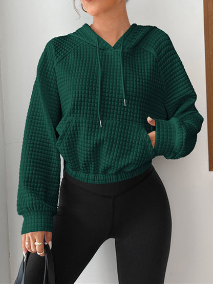 Waffle Crop Hoodie