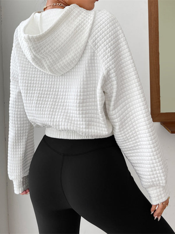Waffle Crop Hoodie