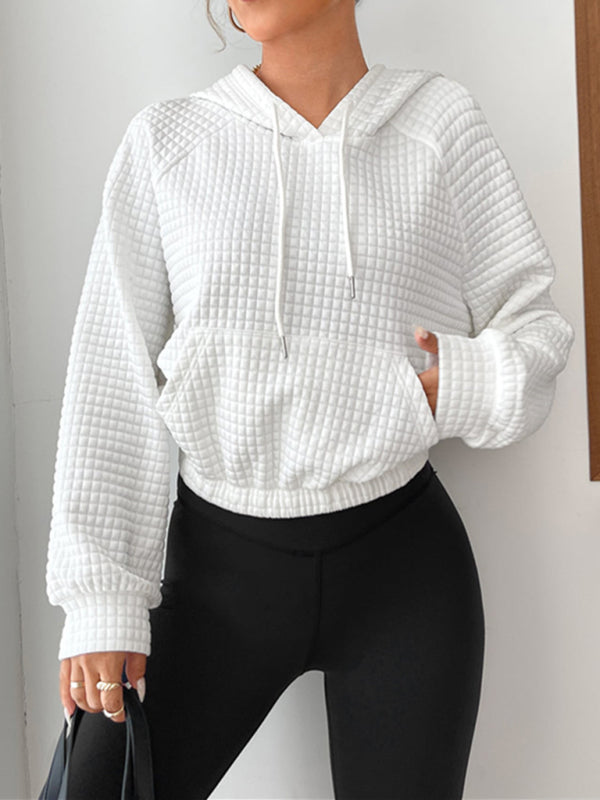 Waffle Crop Hoodie