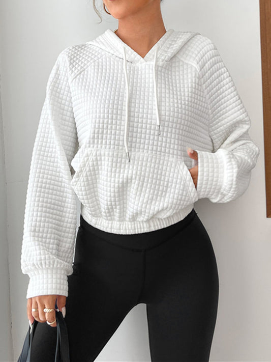 Waffle Crop Hoodie