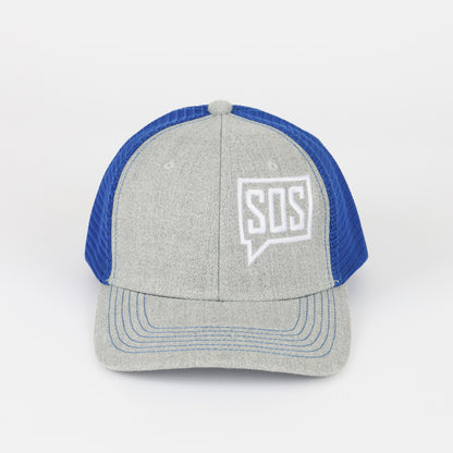 Trucker Cap - Light Grey/Blue
