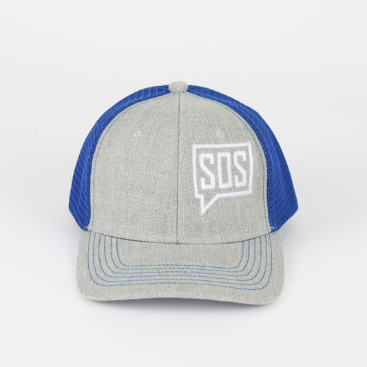 Trucker Cap - Light Grey/Blue