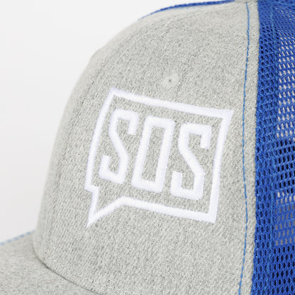 Trucker Cap - Light Grey/Blue