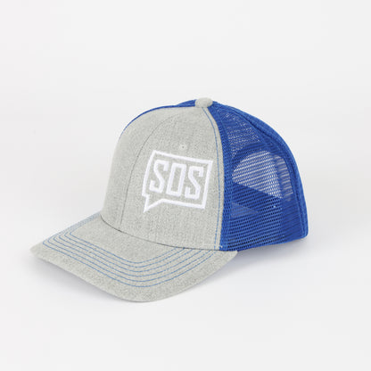 Trucker Cap - Light Grey/Blue