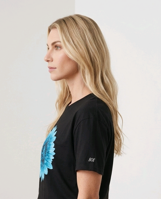 Womens Classic Tee - Blue Gerbera