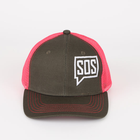 Trucker Cap - Dark Grey/Pink
