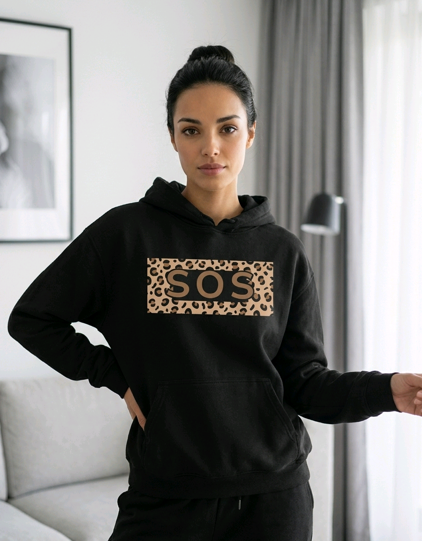 Leopard Boxprint Hoodie